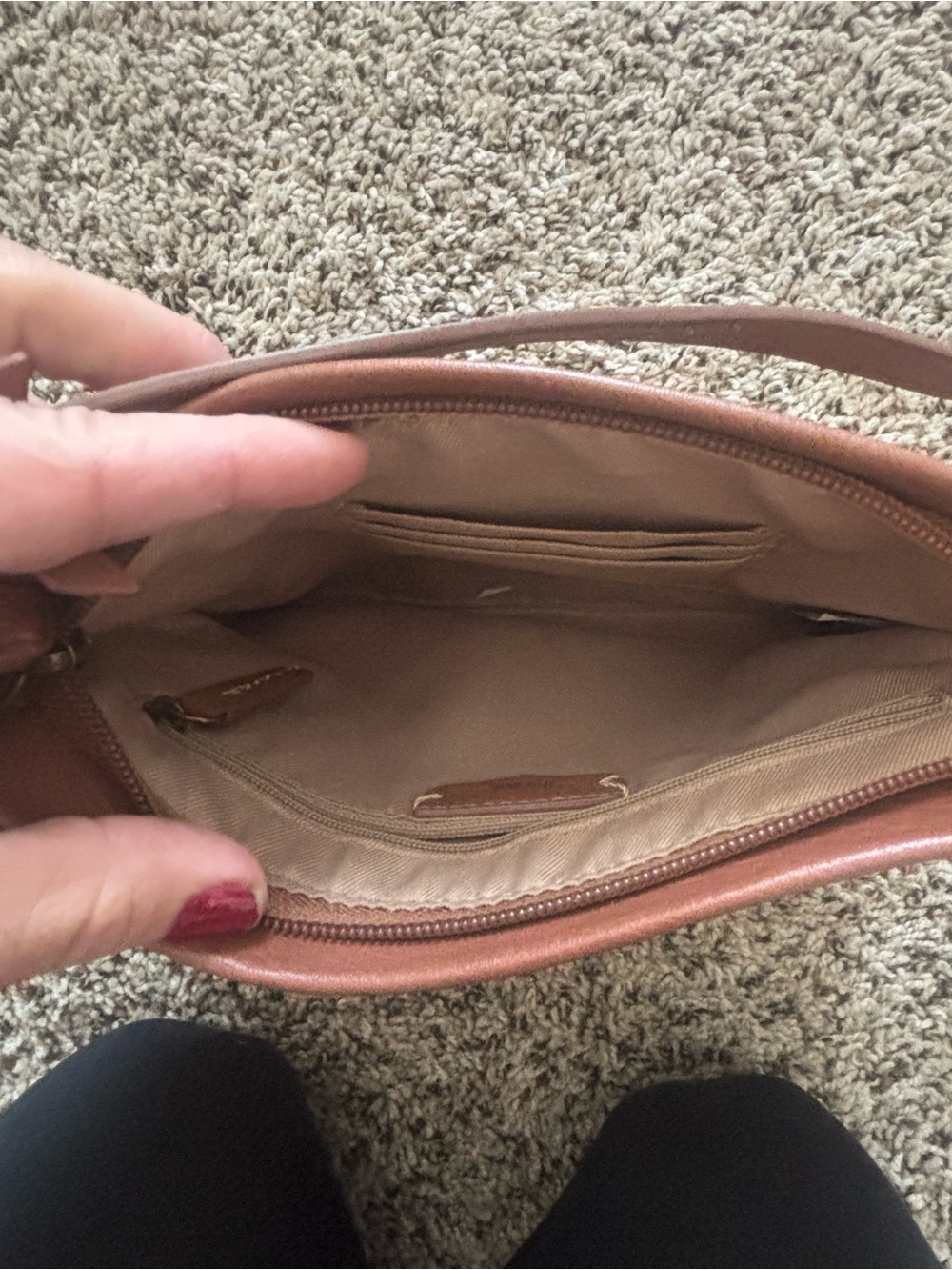 The Sak Brown Embossed Leather Crossbody Bag - Picture 3 of 5